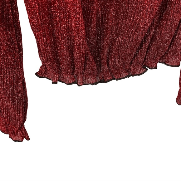 Clé luv Women's Metallic Red Top Large - Picture 3 of 7